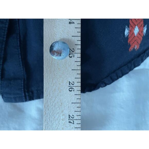 Ariat Real Western Womens Size Medium Blue Native Woven Pattern Long Sleeve Top - Picture 9 of 9